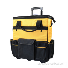 Rolling Tool Bag amarelo preto de grande capacidade de carrinho